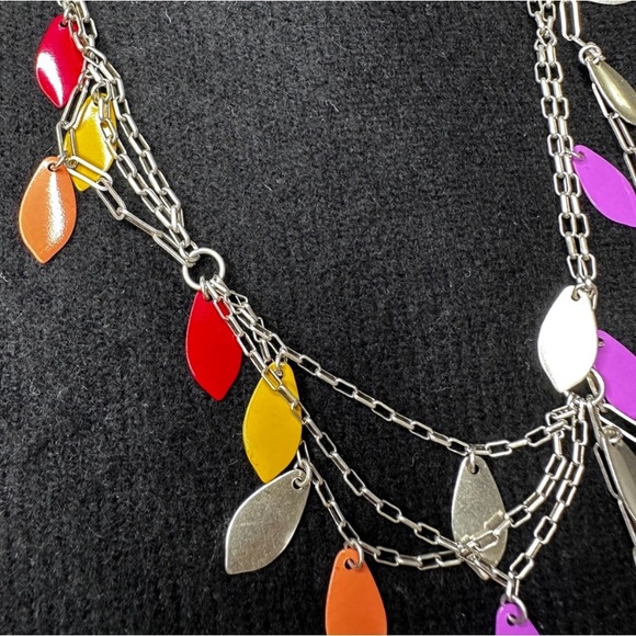 Designer Isabel Marant Colorful (Fuchsia Orange Purple) Necklace. Stunning! OS - Picture 4 of 6
